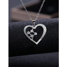 TabiTela 925 Ayar gümüş kolye kalp SM963