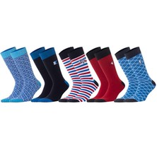 Design Ocean Erkek Soket 5'li Çorap Set Koleksiyon Kumaş %80 Cotton %17 Poliamit %3 Elastan
