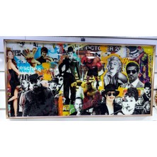 Pop Art Movie Stars Cam Tablo 120X60CM Decorative Karışık Duvar Sanat Oturma Oda Ev Dekor 1 Adet