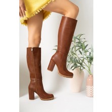 İnyola Shoes 7009 Siyah Kırışık Rugan Fermuarlı Kadın Çizme