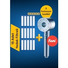 15 Adet Yedek Filtreli Yemi Model Lüks Duş Başlığı Kireç Önleyici Özellikli