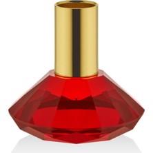 Finnes Kırmızı Gold Mumluk 8X8X7,5CM Decorative Home Ev Dekorasyon Nemli Bezle Silinebilir 1 Adet