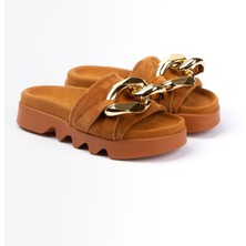 İnyola Shoes Kadın Süet Hakiki Deri Tokalı Terlik 6247