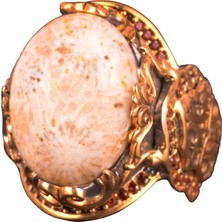 Gerçek Doğal Mercan Taşı Yüzük, El Yapımı Yüzük, Sultan Yüzüğü