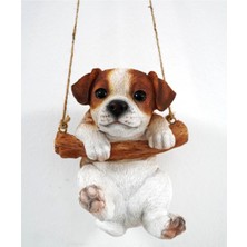 Jack Russel Hanging Köpek Dekoratif Obje Gift 12CM Polyresin Figür Biblo Ev Yaşam Dekorasyon 1 Adet