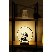Fatih Sultan Mehmet Silüetli Metal LED Masa Lambası Tarihi Figürlü Dekoratif Gece Lambası