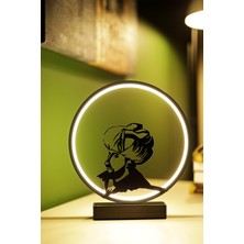 Fatih Sultan Mehmet Silüetli Metal LED Masa Lambası Tarihi Figürlü Dekoratif Gece Lambası