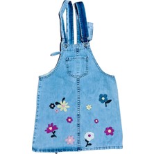 Milays Wiki Boom Kız Çocuk Çiçekli Kot Elbise