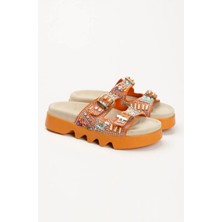 İnyola Shoes Kadın Hakiki Süet Deri Taş Detaylı Terlik 6282