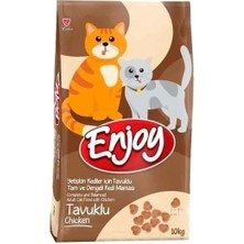 Enjoy Tavuklu Yetişkin Kedi Maması 10 kg