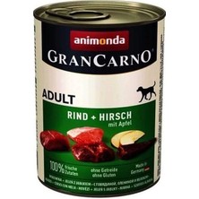 Animonda Gran Carno Sığır Etli Geyik ve Elmalı Yetişkin Köpek Konservesi 400 gr