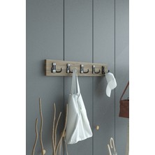Portmanto Duvar Askılığı Elbise Askılığı Ceviz ASKI-001-2 - 75 cm