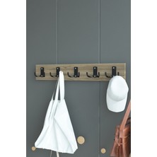 Portmanto Duvar Askılığı Elbise Askılığı Ceviz ASKI-001-2 - 75 cm