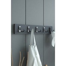 Portmanto Duvar Askılığı Elbise Askılığı Antrasit ASKI-001-4 - 75 cm