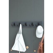 Portmanto Duvar Askılığı Elbise Askılığı Antrasit ASKI-001-4 - 75 cm