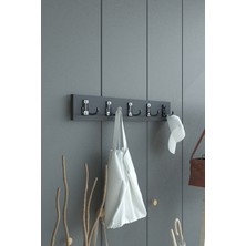 Portmanto Duvar Askılığı Elbise Askılığı Antrasit ASKI-001-4 - 75 cm