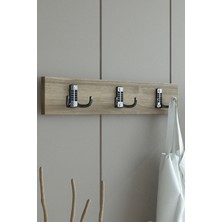 Portmanto Duvar Askılığı Elbise Askılığı Ceviz ASKI-004-2 - 50 cm