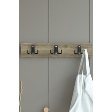 Portmanto Duvar Askılığı Elbise Askılığı Ceviz ASKI-004-2 - 50 cm
