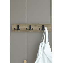 Portmanto Duvar Askılığı Elbise Askılığı Ceviz ASKI-004-2 - 50 cm