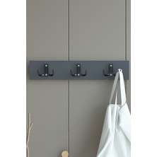 Portmanto Duvar Askılığı Elbise Askılığı Antrasit ASKI-004-4 - 50 cm