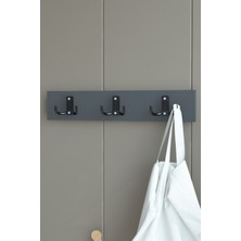 Portmanto Duvar Askılığı Elbise Askılığı Antrasit ASKI-004-4 - 50 cm