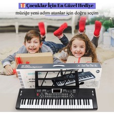 Multizone 61 Tuşlu Elektronik USB Dijital Çocuk Piyanosu Mikrofonlu Başlangıç Için Keyboard Demolu