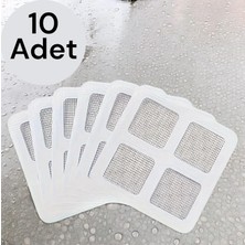 10 Adet Kendinden Yapışkanlı Gider Kapağı Çelik Pislik Tutucu Gider Kapatıcı