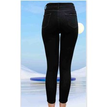 Couis Kadın Likralı Yüksek Bel Dar Paça Jeans