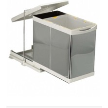 Steely 21100 Raylı Dolap Içi Mutfak Çöp Kovası-20+1 Litre