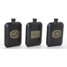 Lisinya Paslanmaz Çelik Kabartmalı Tekli 6 Oz Matara ALK2666 - Lisinya