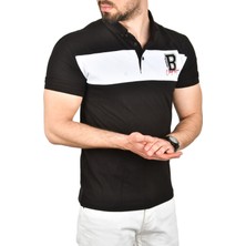 Deepsea Erkek Slim Fit Nefes Alan Pamuklu Kumaş Dar Kesim Kıvrılmaz Yaka Polo Yaka Tişört 2503019