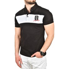 Deepsea Erkek Slim Fit Nefes Alan Pamuklu Kumaş Dar Kesim Kıvrılmaz Yaka Polo Yaka Tişört 2503019
