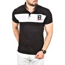Deepsea Erkek Slim Fit Nefes Alan Pamuklu Kumaş Dar Kesim Kıvrılmaz Yaka Polo Yaka Tişört 2503019