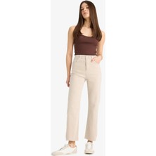 DeFacto Crop Flare Fit Yüksek Bel Bilek Boy Jean Pantolon E8017AX25SM