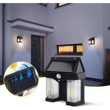 2li Solar Enerjili Güneş Enerjili Hareket Sensörlü Şarjlı LED Duvar Apliği Duvar Tipi LED Aplik CL-228