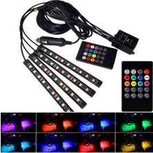 Araç Içi Ayak Altı LED Sese Duyarlı Müziğe Duyarlı 12'li - Rgb Kumandalı