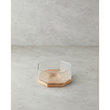 Viserra Cam Ahşap Ayaklı Kase 19,5 cm Şeffaf