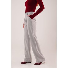Seyam Premium Model Oturtmalı Gri Pantolon