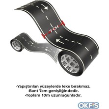 Zhl Toys Otobant Eğitici ve Eğlenceli Yol Yapım Road Tape Şerit Oyun Bandı