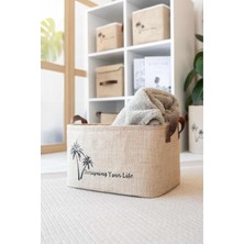 Bee Jüt Dolap Içi Çamaşır Çocuk Odası Oyuncak Düzenleyici Katlanır Saklama Sepeti Organizer 29X20X18