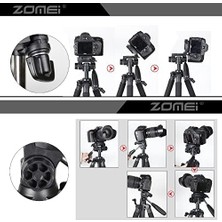 Zomei Q111 Kamera Tripodu Cep Telefonu Tutuculu + Uzaktan Kumanda, Alüminyum Alaşım Hafif Kamera Ayaklı Tripod 3 Yönlü Döner Başlık Hızlı Değiştirme Plakası ve Çanta 47 - 140 cm Kırmızı Renk