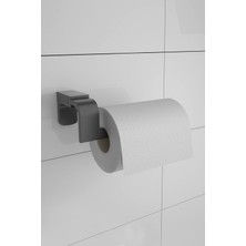 Mcreative Banyo F1 Model Paslanmaz Siyah Tuvalet Kağıdı Askısı, Tuvalet Kağıdı Tutacağı, Tuvalet Kağıtlığı 5 Yıl Garantili