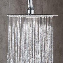 Mcreative Tepe Duş Başlığı Kare Slim 304 Metal 20X20 cm KTD101