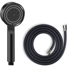 Mcreative Glee Turbo 5 Fonksiyonlu Duş Seti - Yüksek Basınçlı Duş Başlığı ve Kopmaz Pvc Hortum (150CM) - 2 Renk Seçeneği (Siyah)