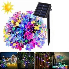 Solar Güneş Enerjili Rgb Gökkuşağı 30 LED Çiçek Zinciri Kiraz Çiçeği IP65 Su Geçirmez Solar Işık Zinciri Dış Mekan Bahçe Veranda Avlu Çardak Noel Ağacı Partiler (Rgb Gökkuşağı)