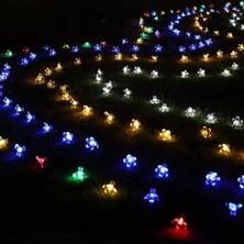 Solar Güneş Enerjili Rgb Gökkuşağı 30 LED Çiçek Zinciri Kiraz Çiçeği IP65 Su Geçirmez Solar Işık Zinciri Dış Mekan Bahçe Veranda Avlu Çardak Noel Ağacı Partiler (Rgb Gökkuşağı)