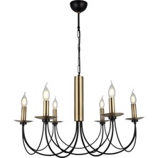 Mcreative Dofa 6'lı Eskitme Siyah Avize 6 x E14