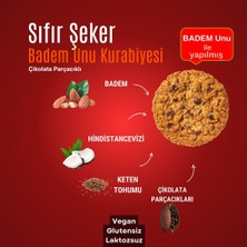 Damla Çikolatalı Şekersiz Badem Unu Kurabiyesi 200 gr