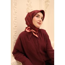 Silk Home Tivil Ipek Eşarp 11464-09 Bordo Karışık Desen