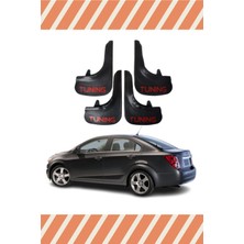 Heda Tex Chevolet Aveo Sd 2011 ve Sonrası Tunıng Yazılı 4'lü Tozluk Çamurluk Paçalık